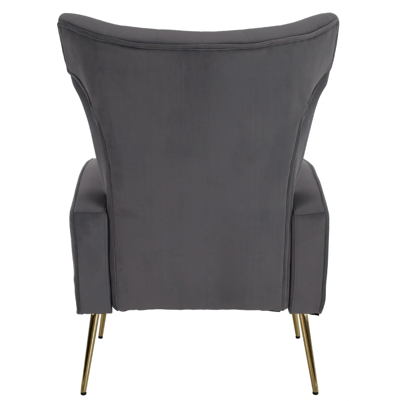 Relaxačné kreslo, sivá Velvet látka, BARET 13