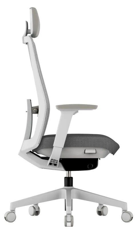 OFFICE PRO Kancelárska stolička K10 WHITE šedá