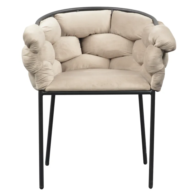 Jedálenské kreslo, sivohnedá Taupe Velvet látka/čierna, DOROTA 2