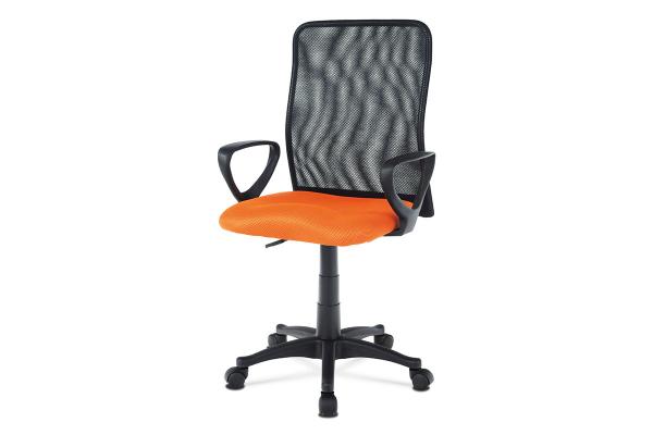 Autronic - kancelárska stolička, látka MESH oranžová / čierna - KA-B047 ORA