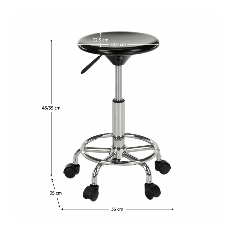 Stolička, čierna/chróm, MABEL 4 NEW 11