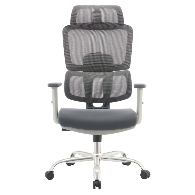 Kancelárske kreslo, sivá/chróm, BYRON 1