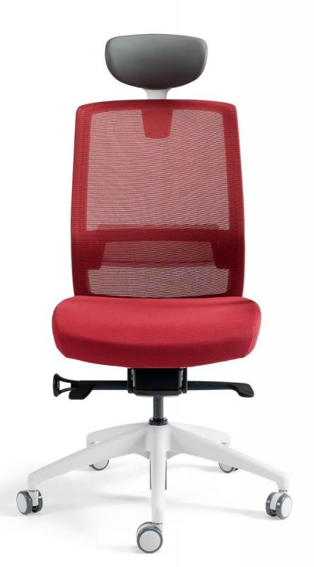 BESTUHL Kancelárska stolička J17 WHITE SP červená