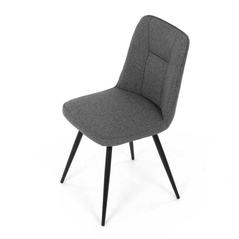 Jídelní židle, šedá, hladká látka, DCL-V2052 GREY2 8