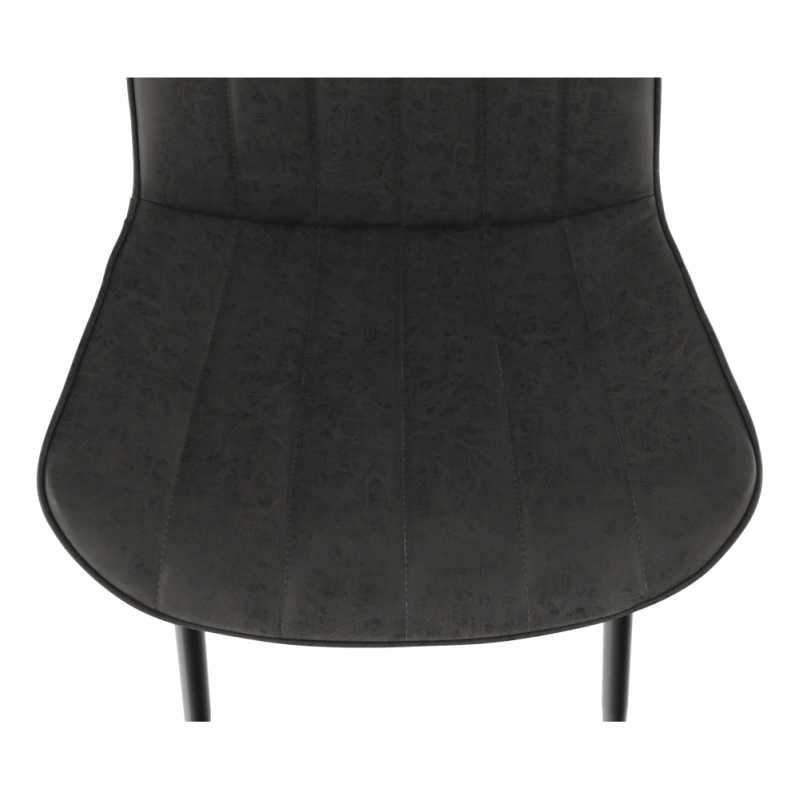 Stolička, ekokoža tmavosivá/čierna, HAZAL 5