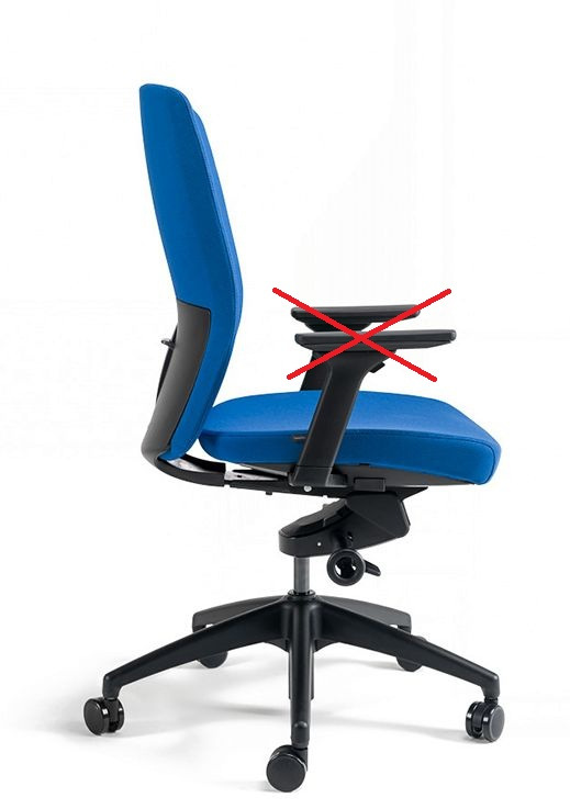 OFFICE PRO bestuhl Kancelárska stolička J2 BLACK BP modrá bez podrúčok 2