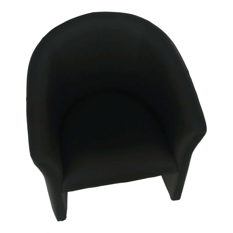 Klubové kreslo, ekokoža Damasko čierna, CUBA 9